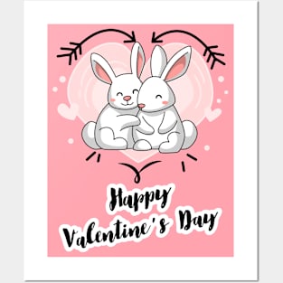 Happy Valentine's Day | Bunnies Posters and Art